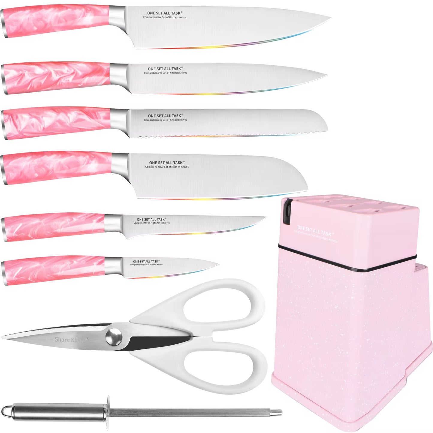 Kitchen knife set various handle sets