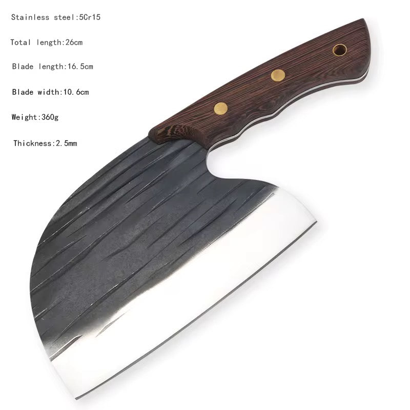6.5 inch knife full knife wooden handle cleaver