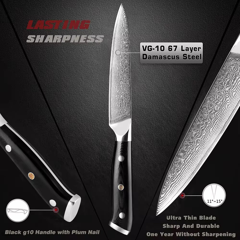 Chef peeler knife black utility knife G10