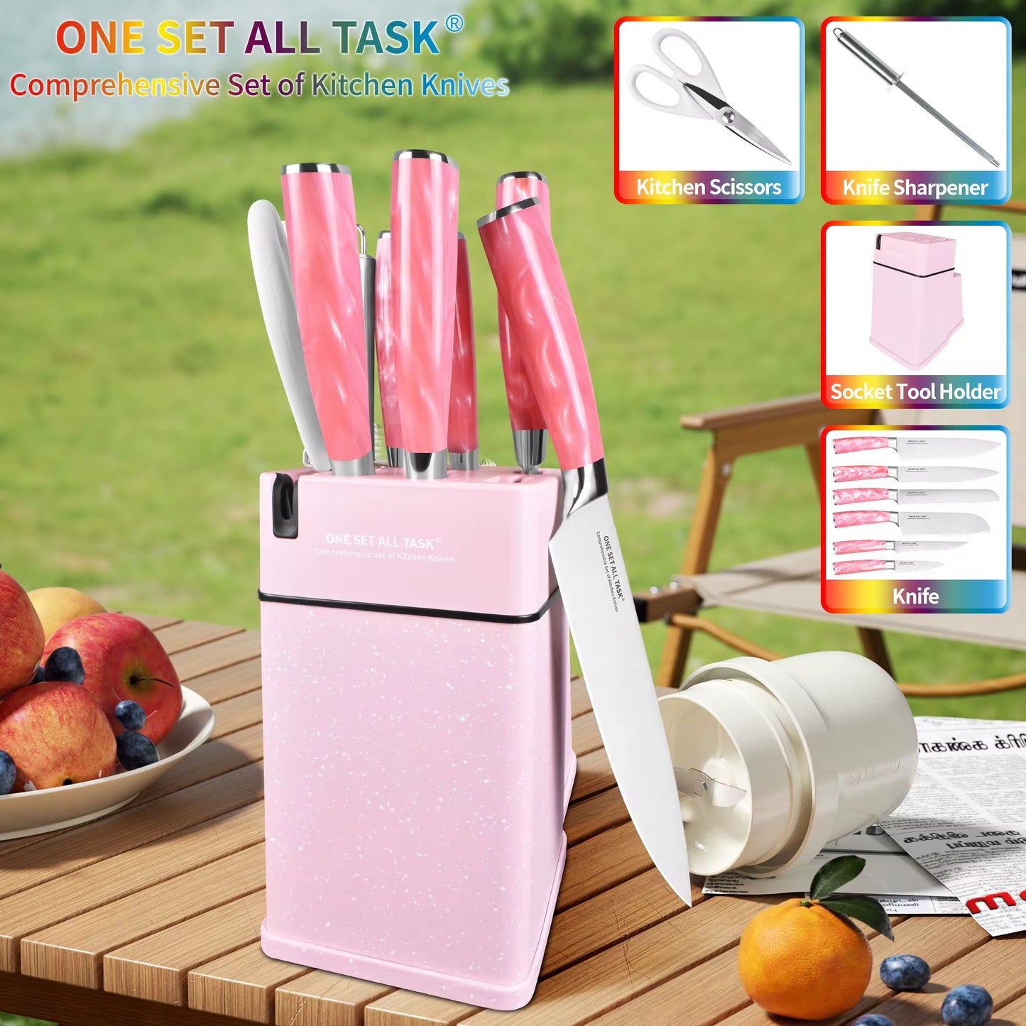 Kitchen knife set various handle sets