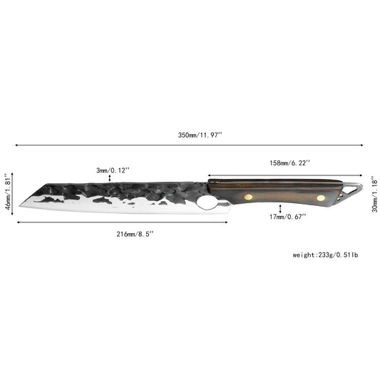 Sharp knife 8.5 inches kitchen forge hammer chef
