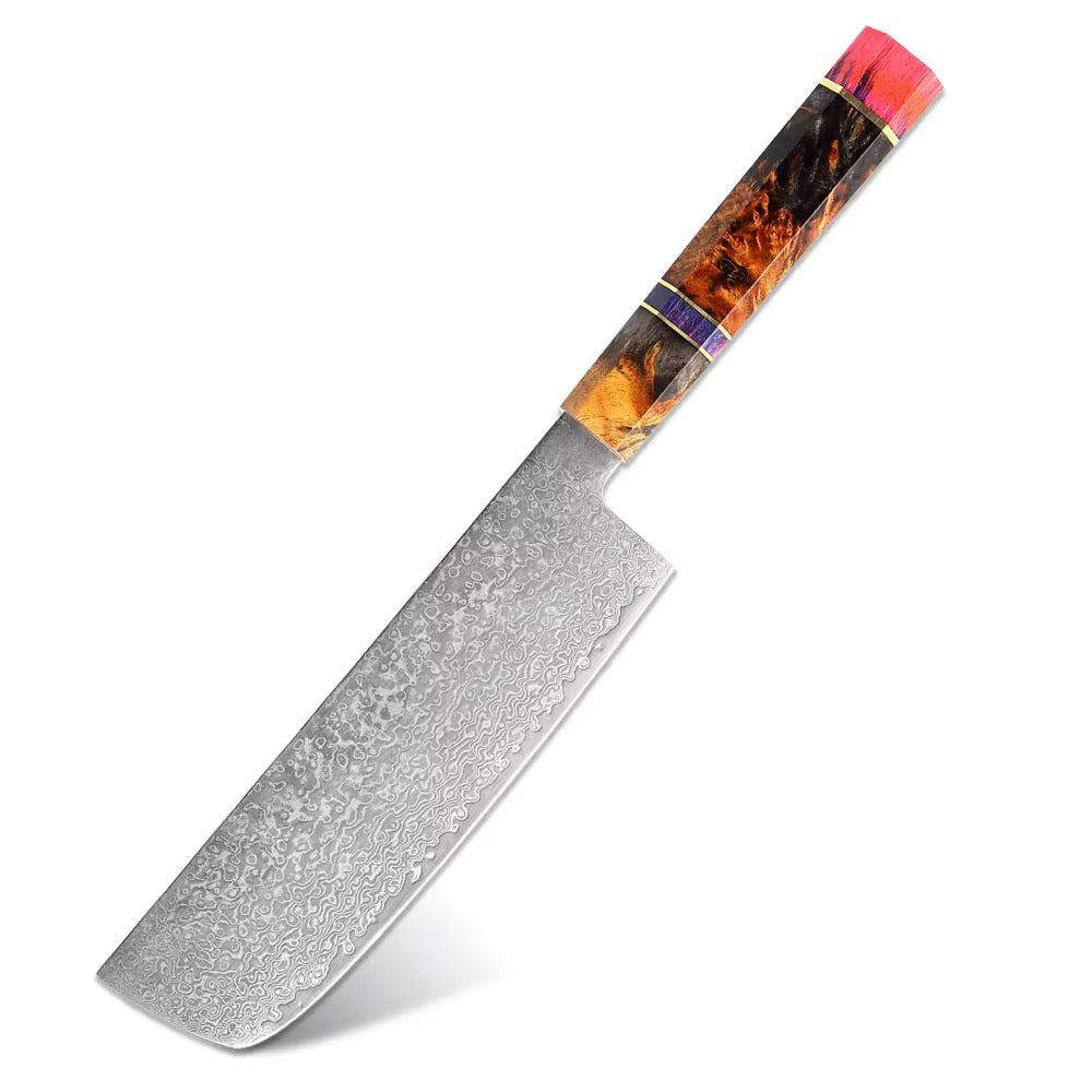 Nakiri Damascus knife VG10 super stainless steel
